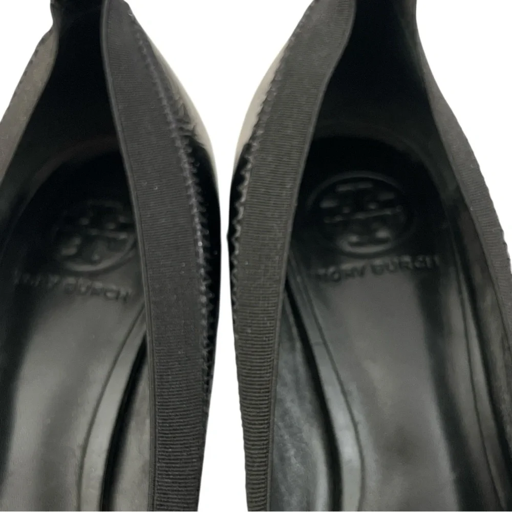 Tory Burch “Caroline” Flex Leather Pump Heels, Black, Women’s, Size 9